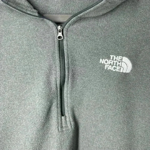 The North Face Mens Medium 1/4 Zip Jacket Gray Fleece Outdoors Hiking Camping - Picture 5 of 5